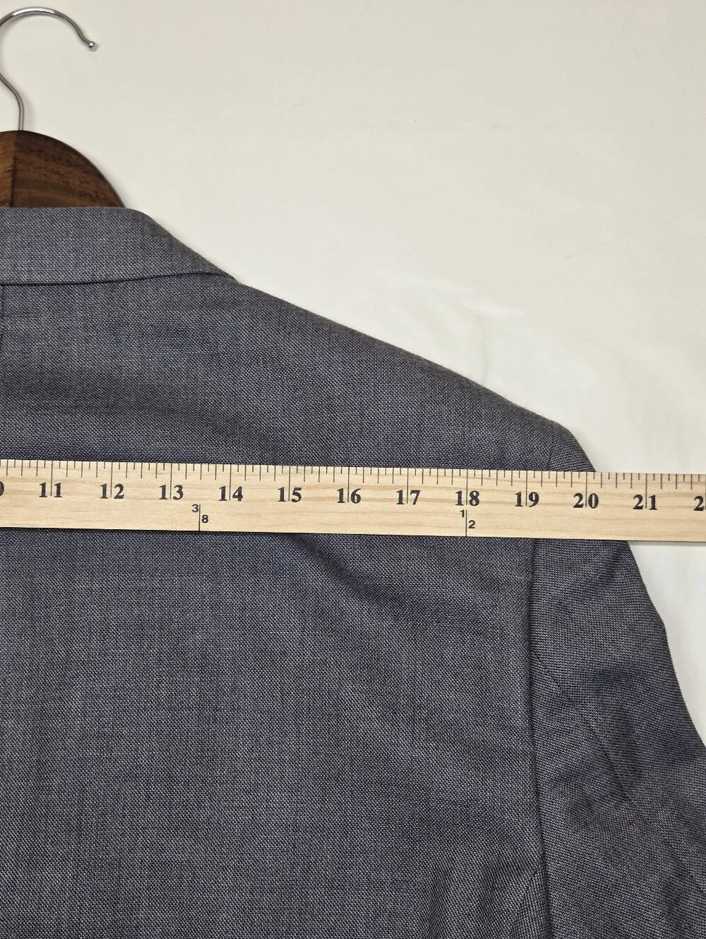 Lauren Ralph Lauren Mens 44L Blue Gray Silk Wool Blend Sport Coat Blazer